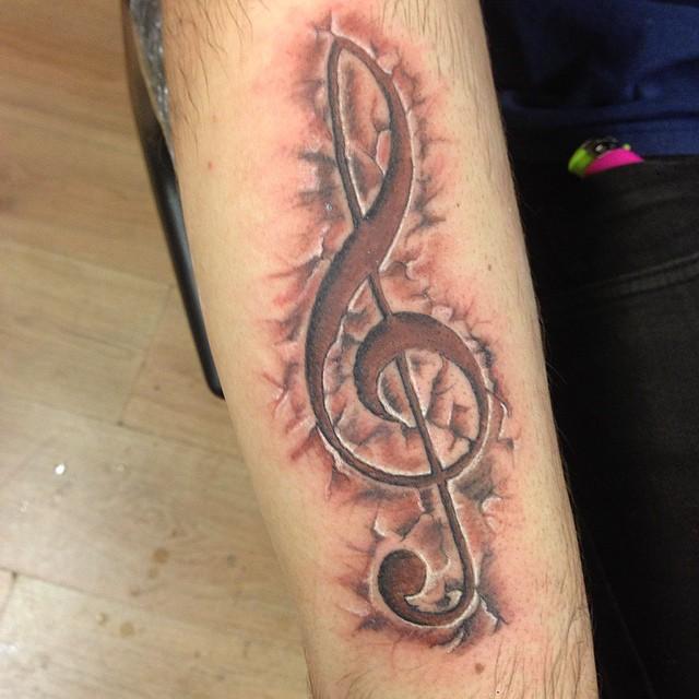 60 Tattoos of musical notes