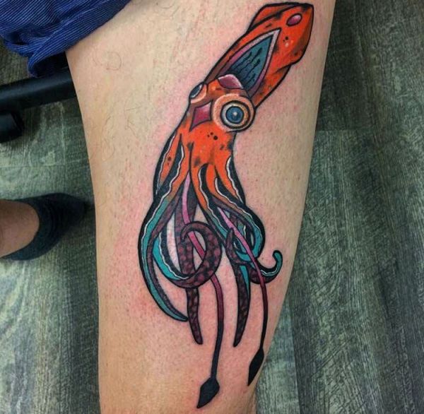 Octopuses and squid tattoos and their which means