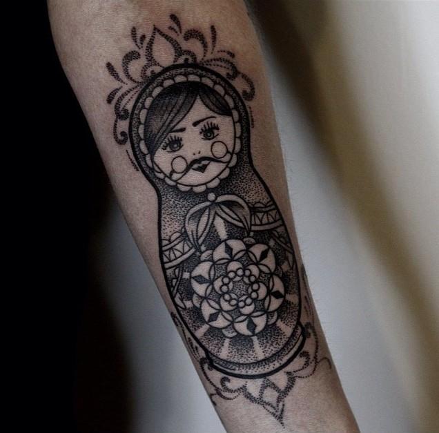 60 Tattoos of Russian Doll Matrioska - Stunning Photos