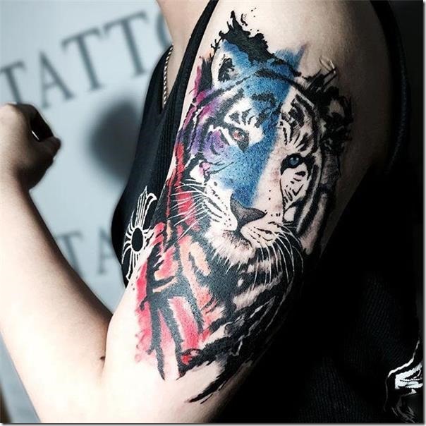 Inventive and galvanizing tigers tattoos