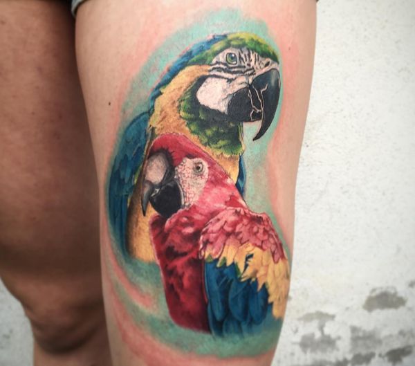 16 attractive parrot tattoos and their meanings