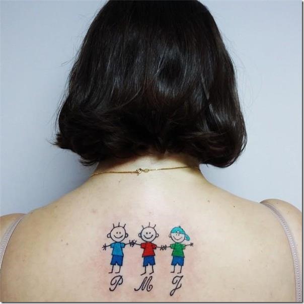 Household tattoos that characterize the union of family members