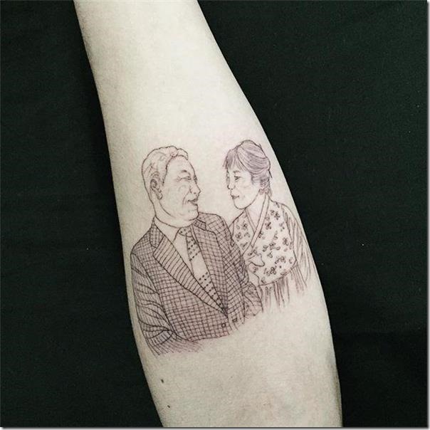 Household tattoos that characterize the union of family members