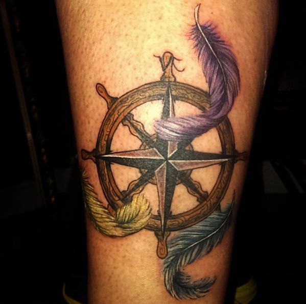 Ship Wheel Tattoos Designs and Meanings