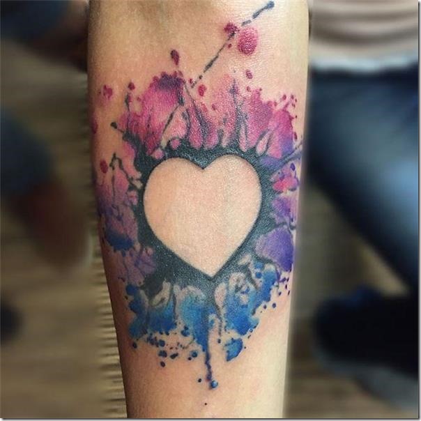 Lovely and Inspiring Coronary heart Tattoos