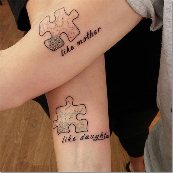 Household tattoos that characterize the union of family members