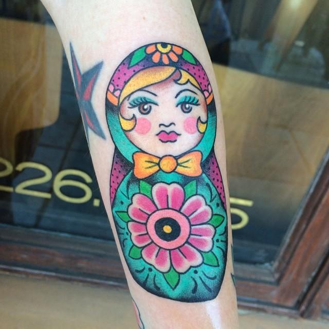 60 Tattoos of Russian Doll Matrioska - Stunning Photos