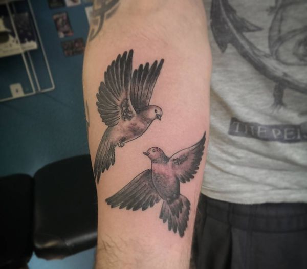 35 pigeon tattoos - it is a global peace signal