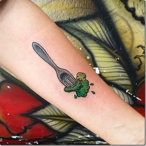 Tattoos for lovers of meals and gastronomy