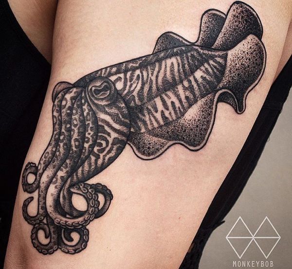 Octopuses and squid tattoos and their which means