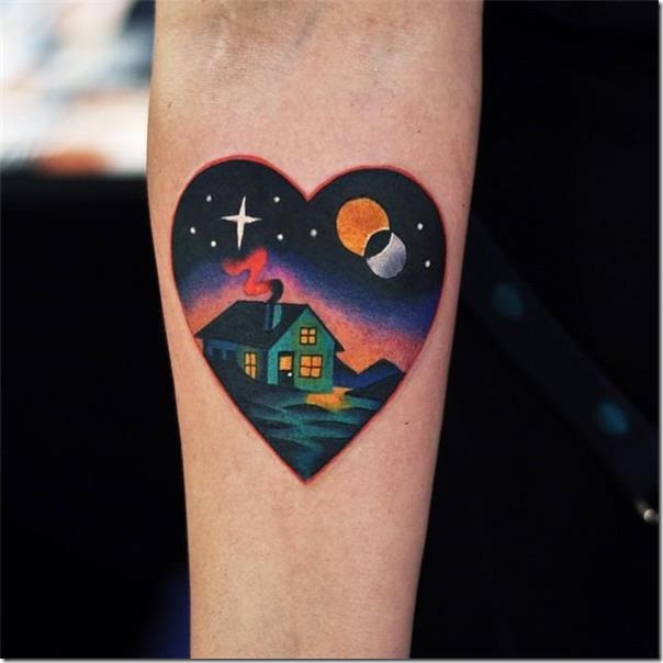 Lovely and Inspiring Coronary heart Tattoos