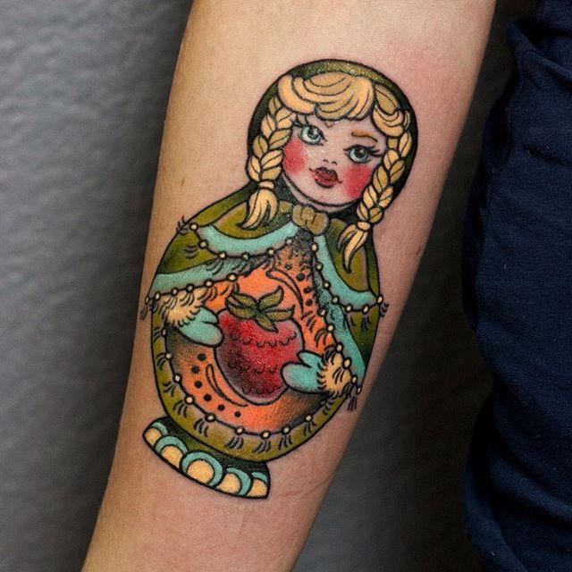 60 Tattoos of Russian Doll Matrioska - Stunning Photos