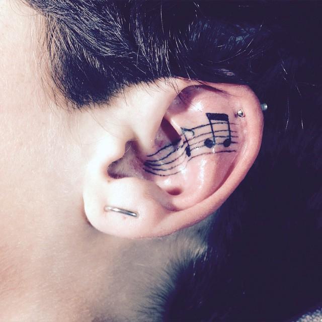 60 Tattoos of musical notes