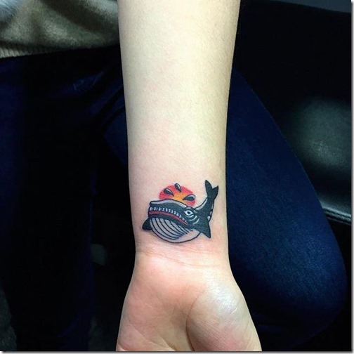 Whale tattoos - photos and drawings
