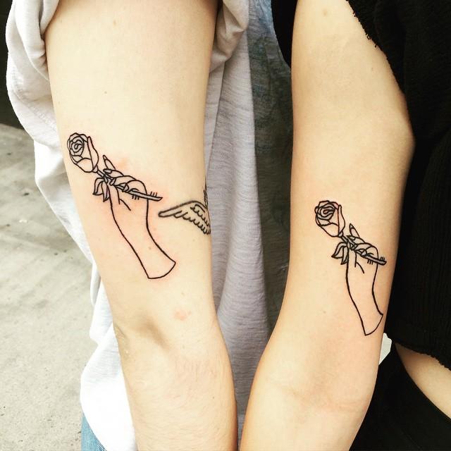 80 Tattoos of friendship for many who share confidences