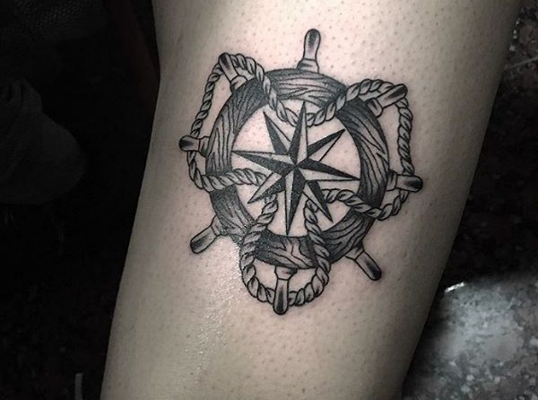 Ship Wheel Tattoos Designs and Meanings » Nexttattoos