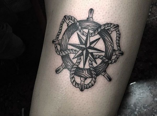 Ship Wheel Tattoos Designs and Meanings