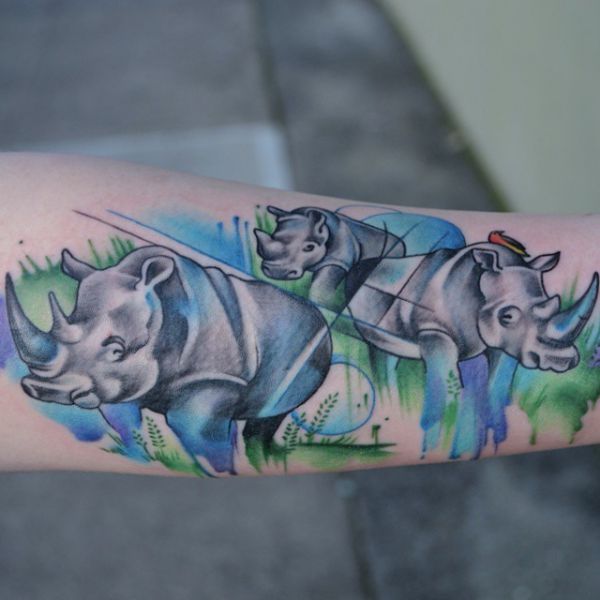 Rhino Tattoo Designs with Meanings - 26 Concepts