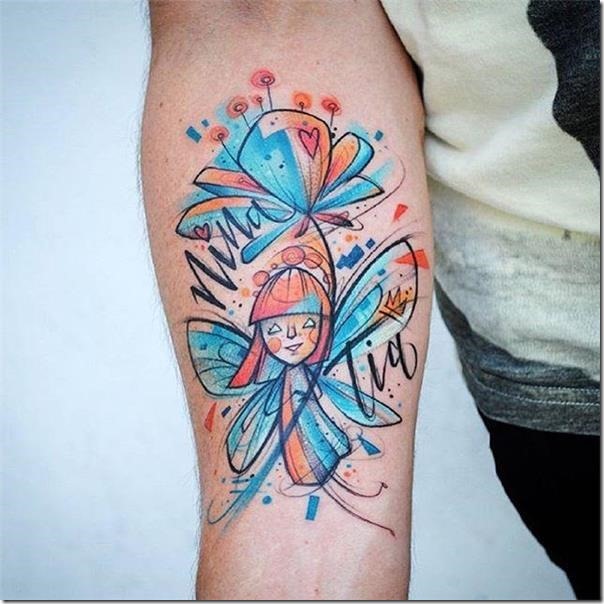 Lovely and galvanizing fairy tattoos