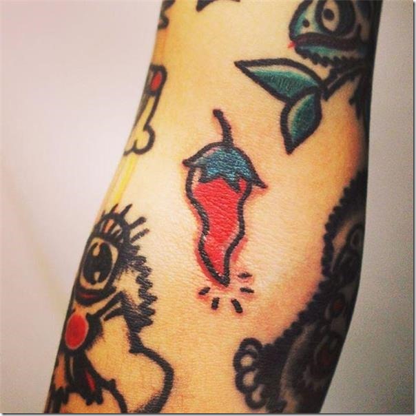 Inventive and provoking pepper tattoos