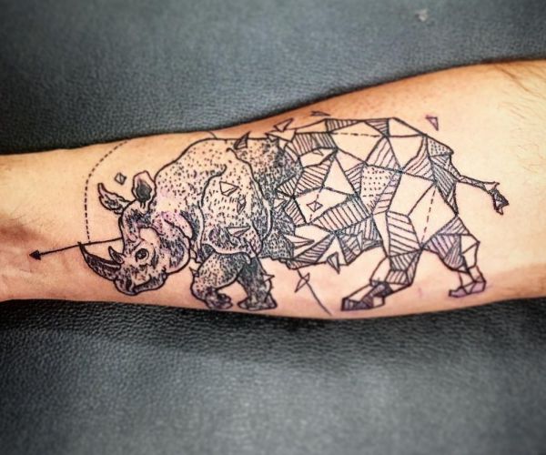 Rhino Tattoo Designs with Meanings - 26 Concepts