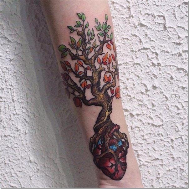 Lovely and Inspiring Coronary heart Tattoos