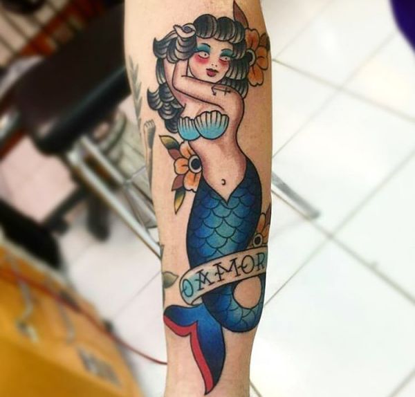 Mermaid tattoo meanings and constructions