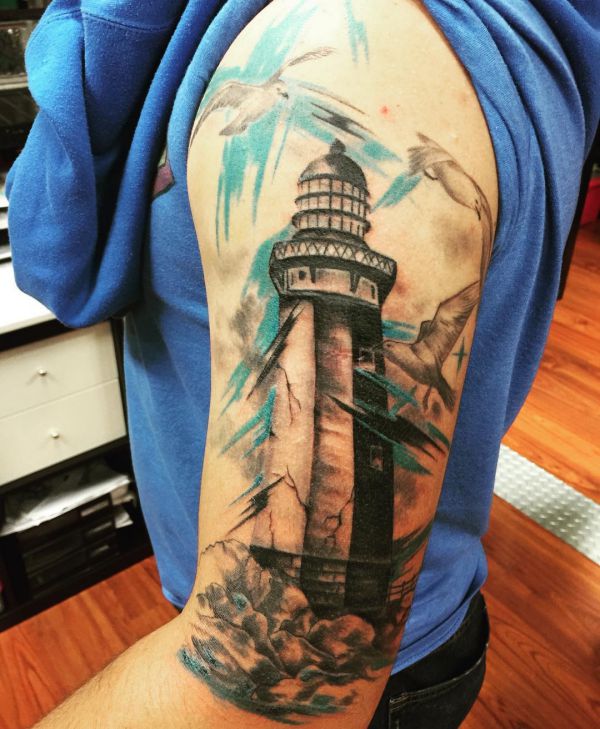 Lighthouse tattoo motifs, concepts and meanings