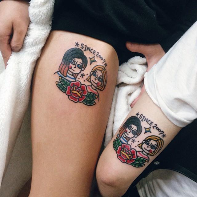 80 Tattoos of friendship for many who share confidences