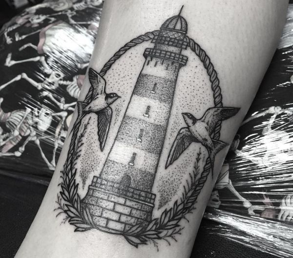 Lighthouse tattoo motifs, concepts and meanings