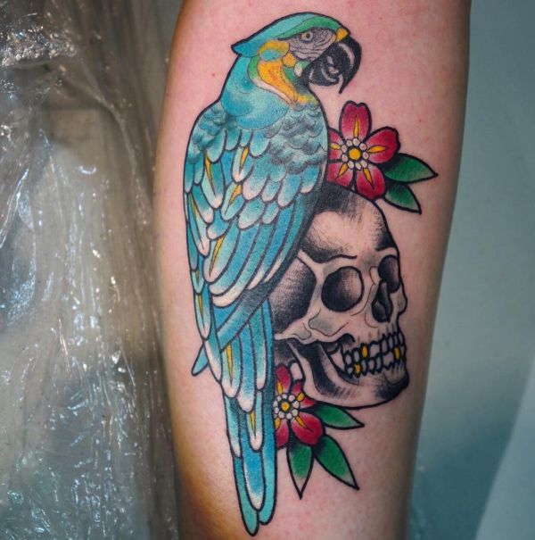 16 attractive parrot tattoos and their meanings