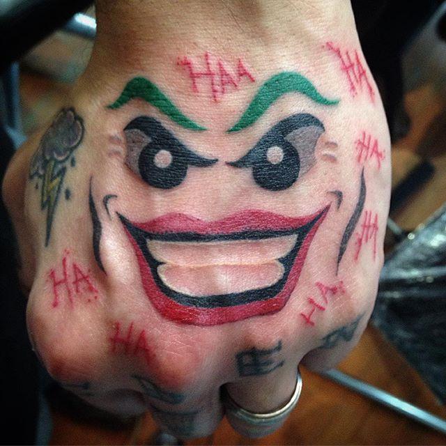 Joker Mouth Hand Tattoo - Best Tattoo Ideas