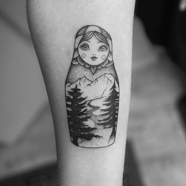 60 Tattoos of Russian Doll Matrioska - Stunning Photos