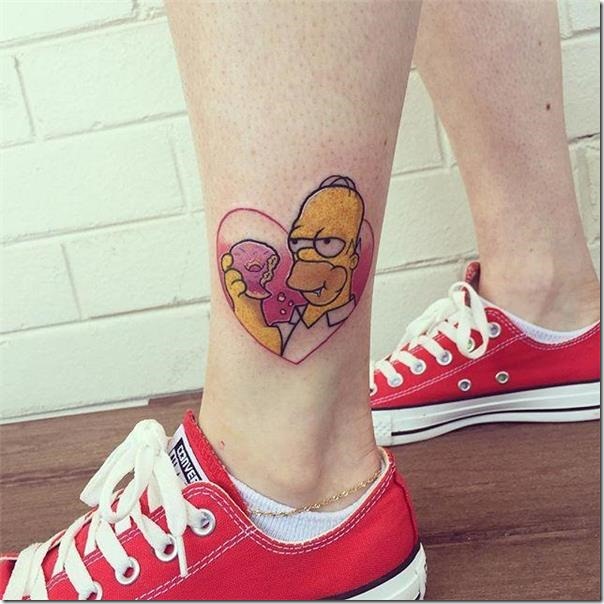 Lovely and Inspiring Simpsons Tattoos