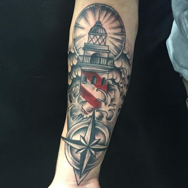 Lighthouse tattoo motifs, concepts and meanings