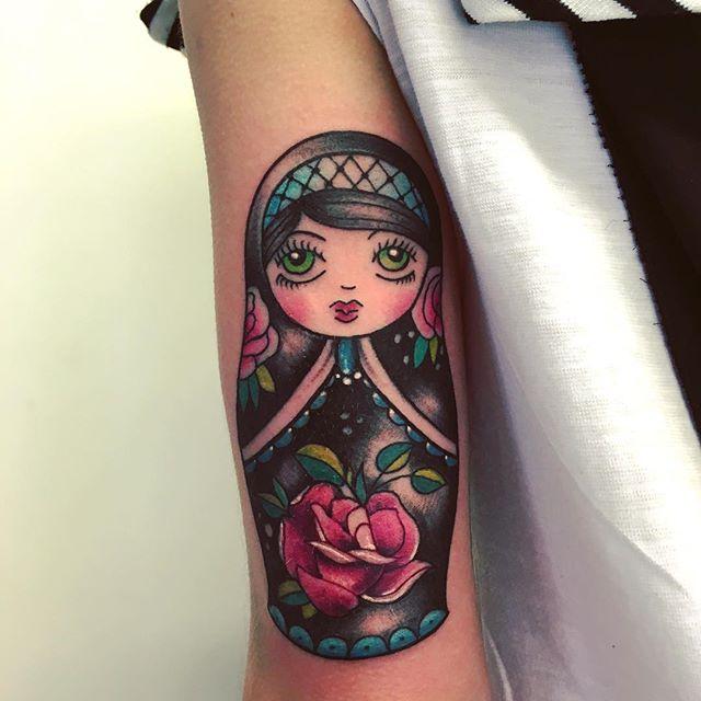 60 Tattoos of Russian Doll Matrioska - Stunning Photos