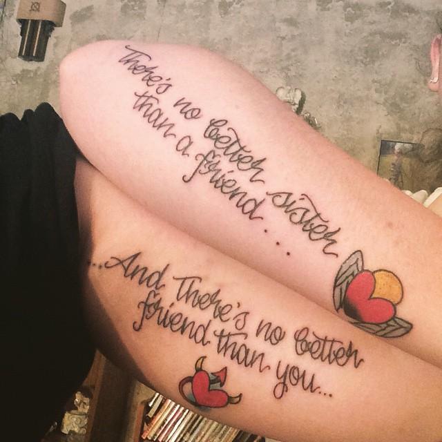 80 Tattoos of friendship for many who share confidences