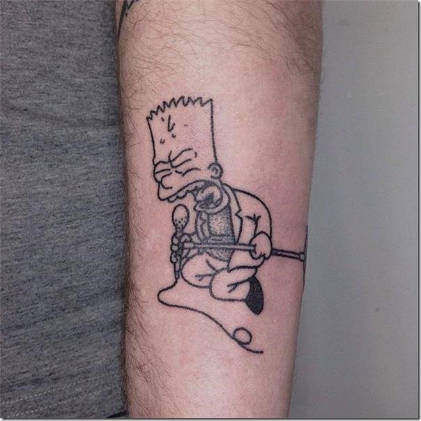 Lovely and Inspiring Simpsons Tattoos
