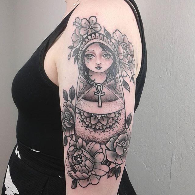 60 Tattoos of Russian Doll Matrioska - Stunning Photos