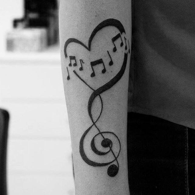 60 Tattoos of musical notes