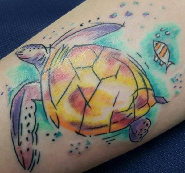 25 turtles tattoo concepts: photos and meanings