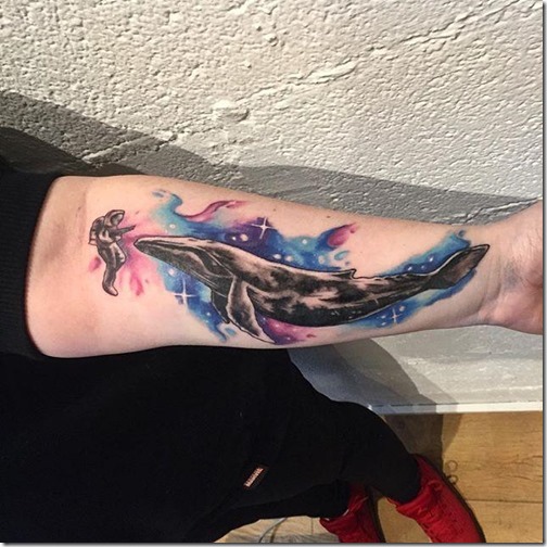 Whale tattoos - photos and drawings