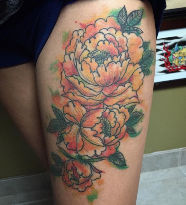 Peonies Tattoos: 21 concepts with which means