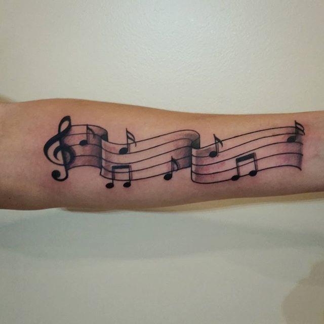 60 Tattoos of musical notes