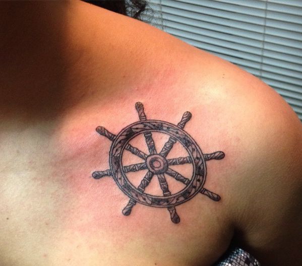 Ship Wheel Tattoos Designs and Meanings