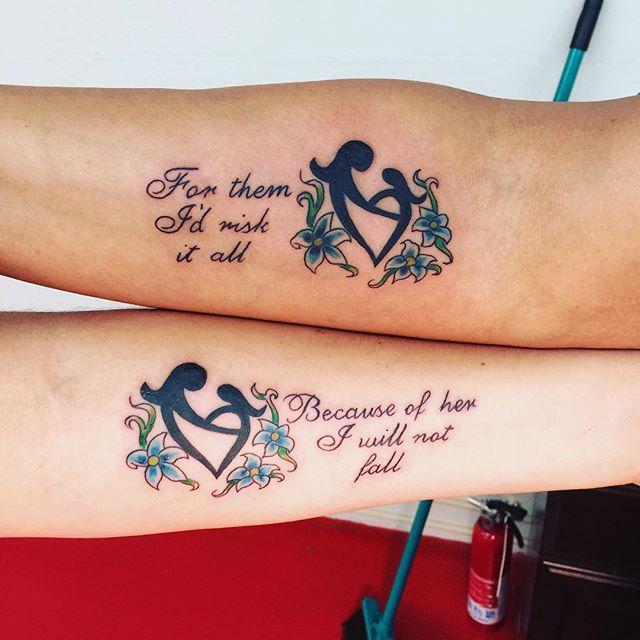 85 Household tattoos representing the union of family members