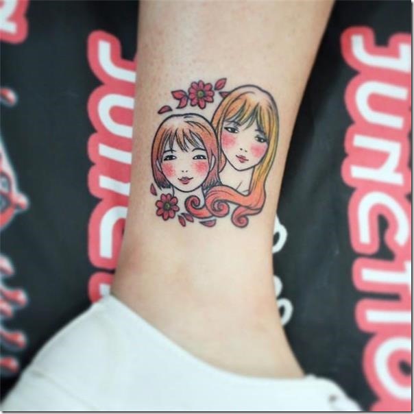 Household tattoos that characterize the union of family members