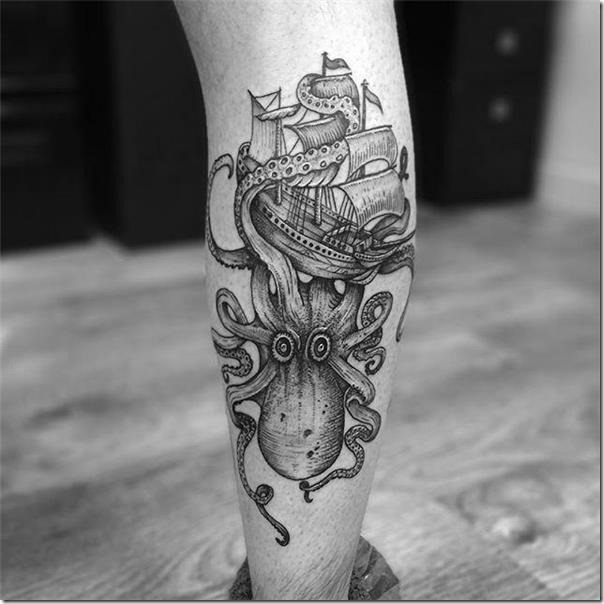 Males's Tattoos on the Leg (finest pictures!)