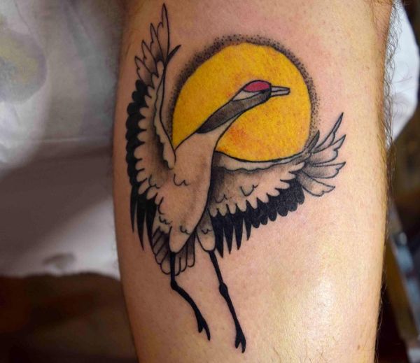 19 stunning crane tattoos and their meanings