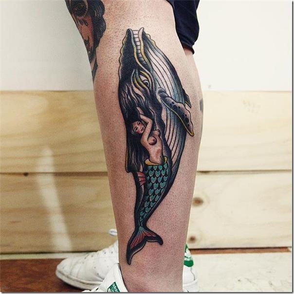 Males's Tattoos on the Leg (finest pictures!)